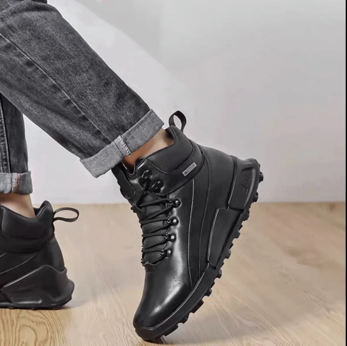 Ghete din piele naturală VRKKC 2052HO - Ghete la gleznă, partea superioară din PU, mărimea 40-46 lățime standard