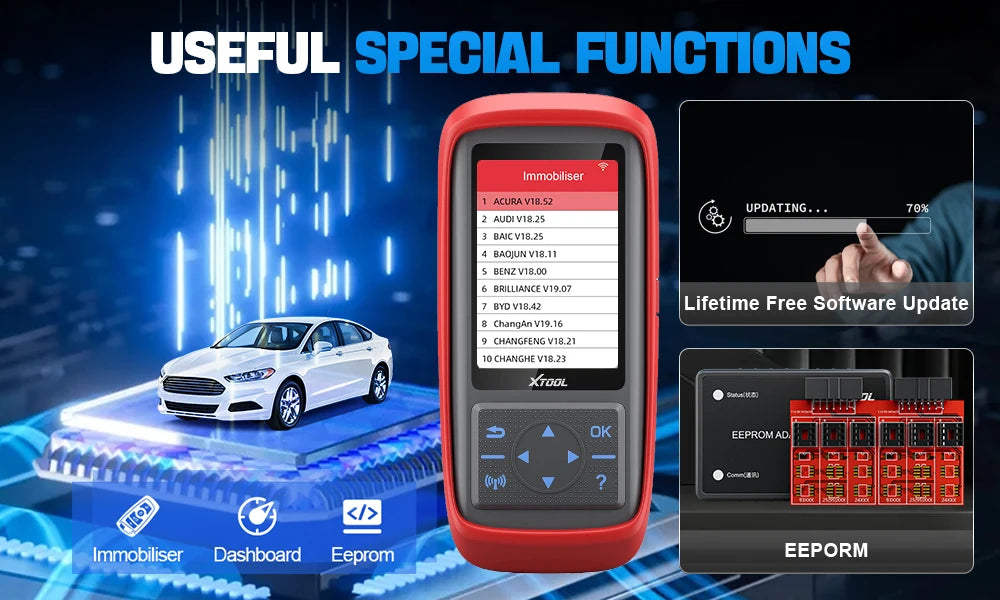 XTOOL X100 Pro2 OBD2 Scanner 2025 - Professional Key Programmer EEPROM Adapter - Auto Diagnosegerät Lifetime Update