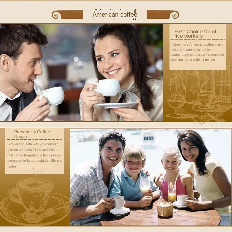 Coffee machine automatic household mini American drip coffee maker tea maker  coffee maker espresso with grinder