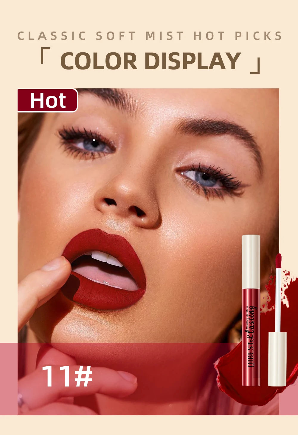 QIBEST Matte Liquid Lipstick