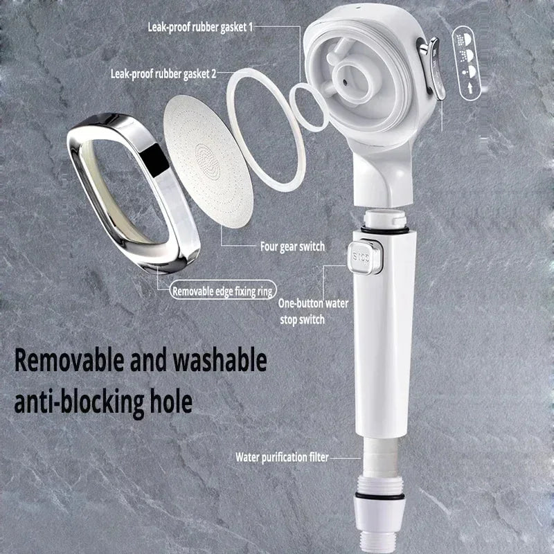 Xiaomi 3-modes Shower Booster Showerhead Powerful Booster Adjustable Shower Head Bathroom Water Head Rain Home Shower Set