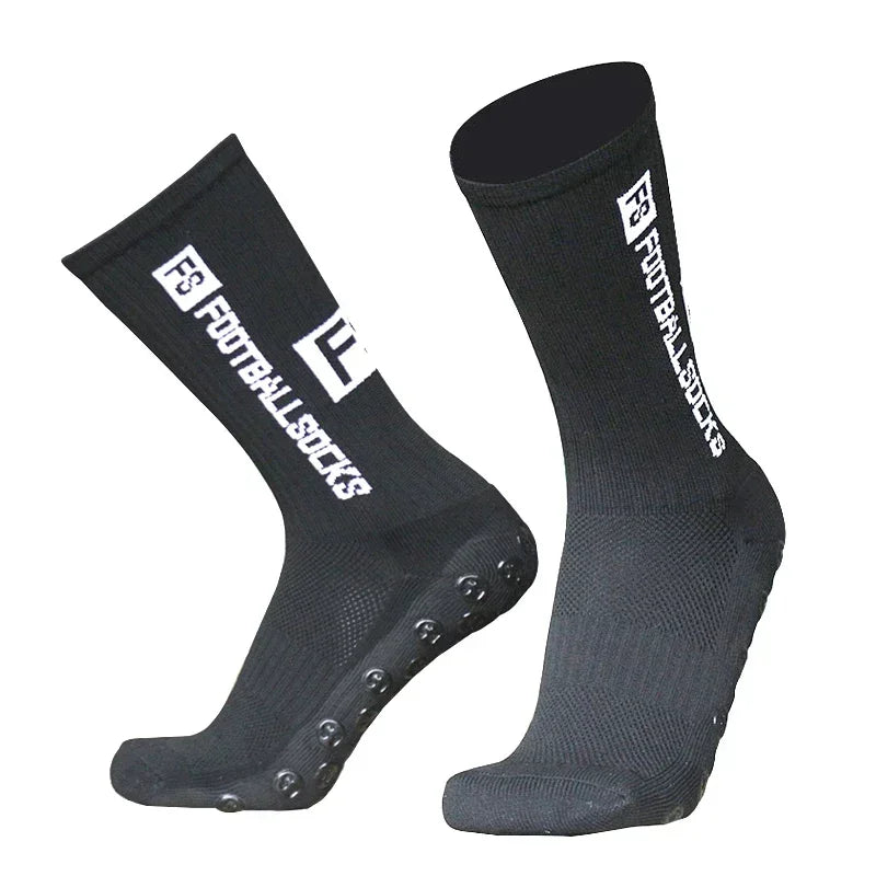 FS Fußballsocken Neuer Stil Runder Silikon-Saugnapf-Grip Anti-Rutsch-Soccer-Socks-Sports-Männer-Frauen-Baseball-Rugby-Socks