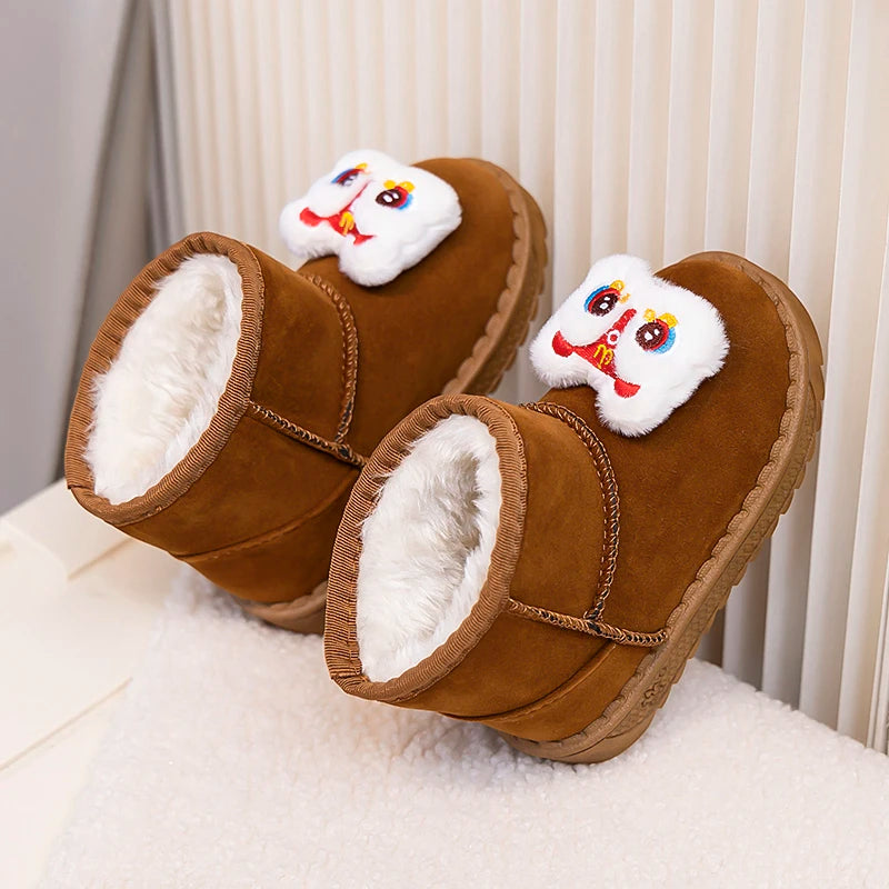 Kinder Winter Stiefel für Jungen Outdoor Neue Mädchen Schnee Stiefel Niedlichen Cartoon Mode Kausalen Kinder Outdoor Plüsch Stiefel Warme Vielseitig