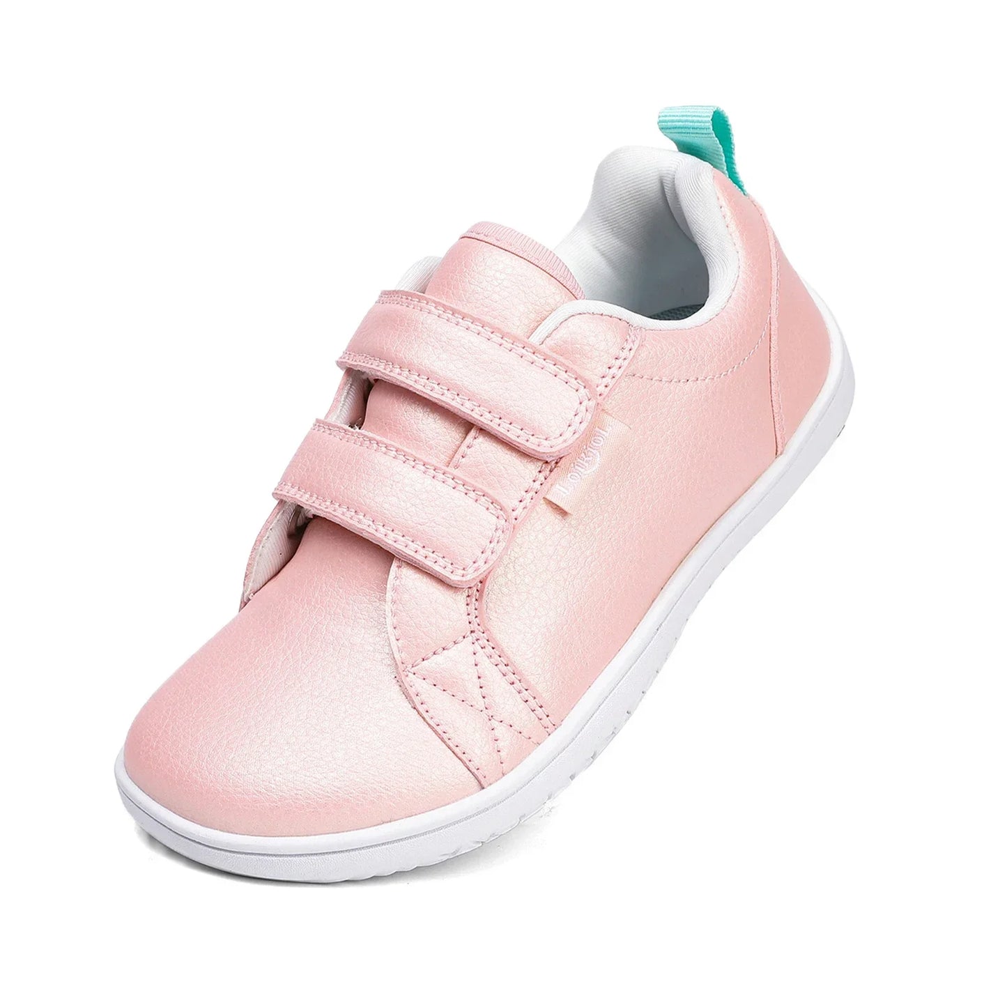 Jungen Mädchen Barfuß Schuhe - Kinder Weite Zehen Minimalistische Mode Sneaker - Leichtgewicht Klettverschluss Kunstleder Walking Flats