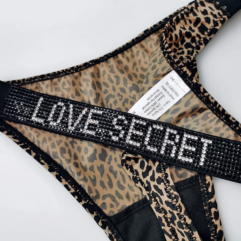 ZQTWTC Damen String 2025 - Tief sitzende Panties mit Strass-Details S-XL