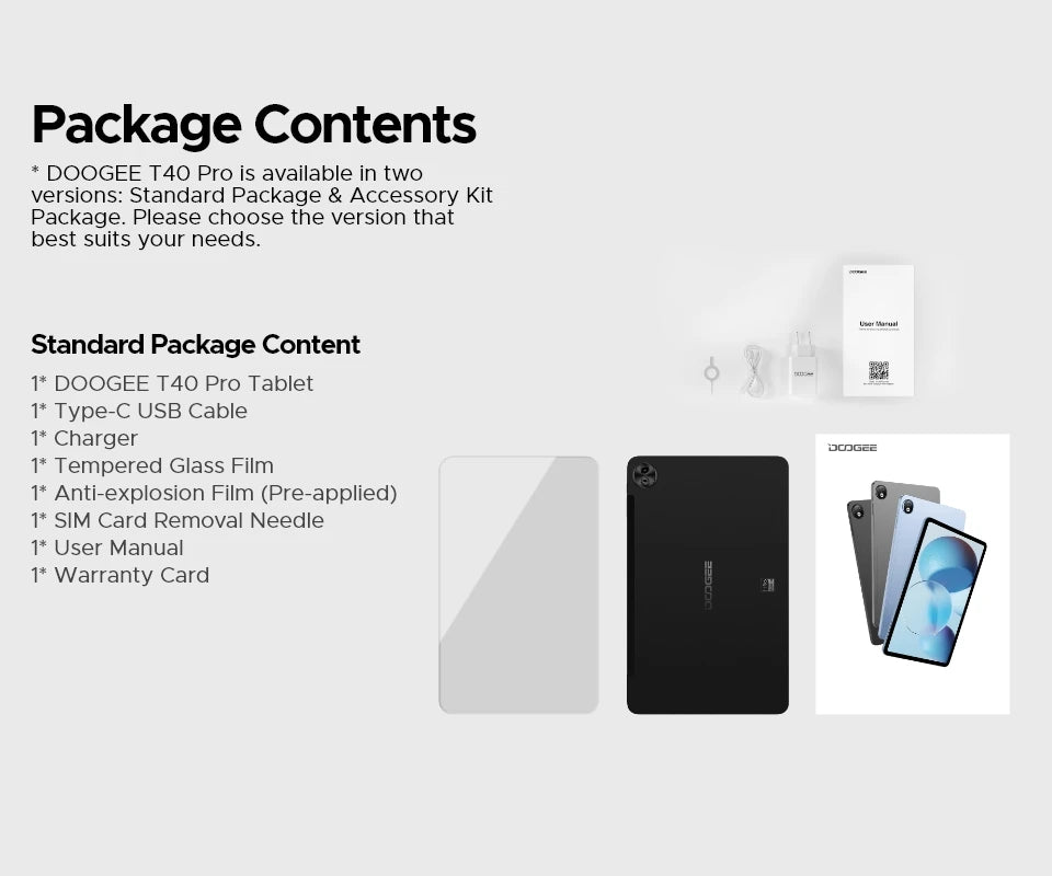 DOOGEE T40 Pro Ultradünn - 8GB 512GB Speicher 10800mAh 12Zoll