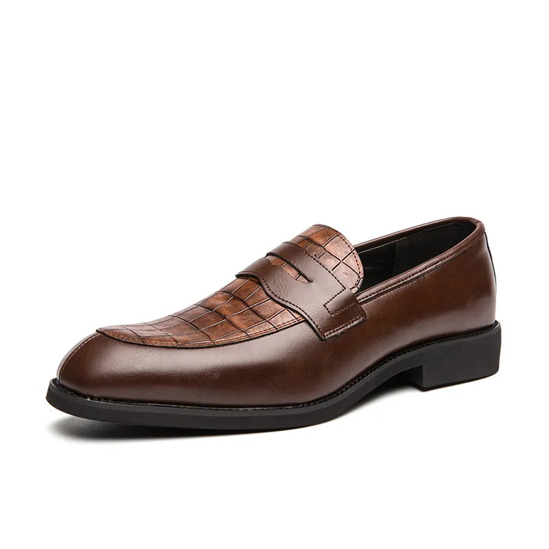 YBQJOO Herren Slip-On Leather Loafers - Größe 42 Leder