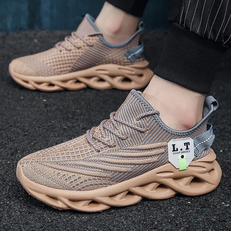 Herren-Sport-Sneaker 2025: YRZL Männer Sport Laufen Schwarz Jogging Schuhe Lässige Sneaker Outdoor Atmungsaktiv Mesh Frauen Leicht Stoßdämpfung Schwarz Tennis Kollektion