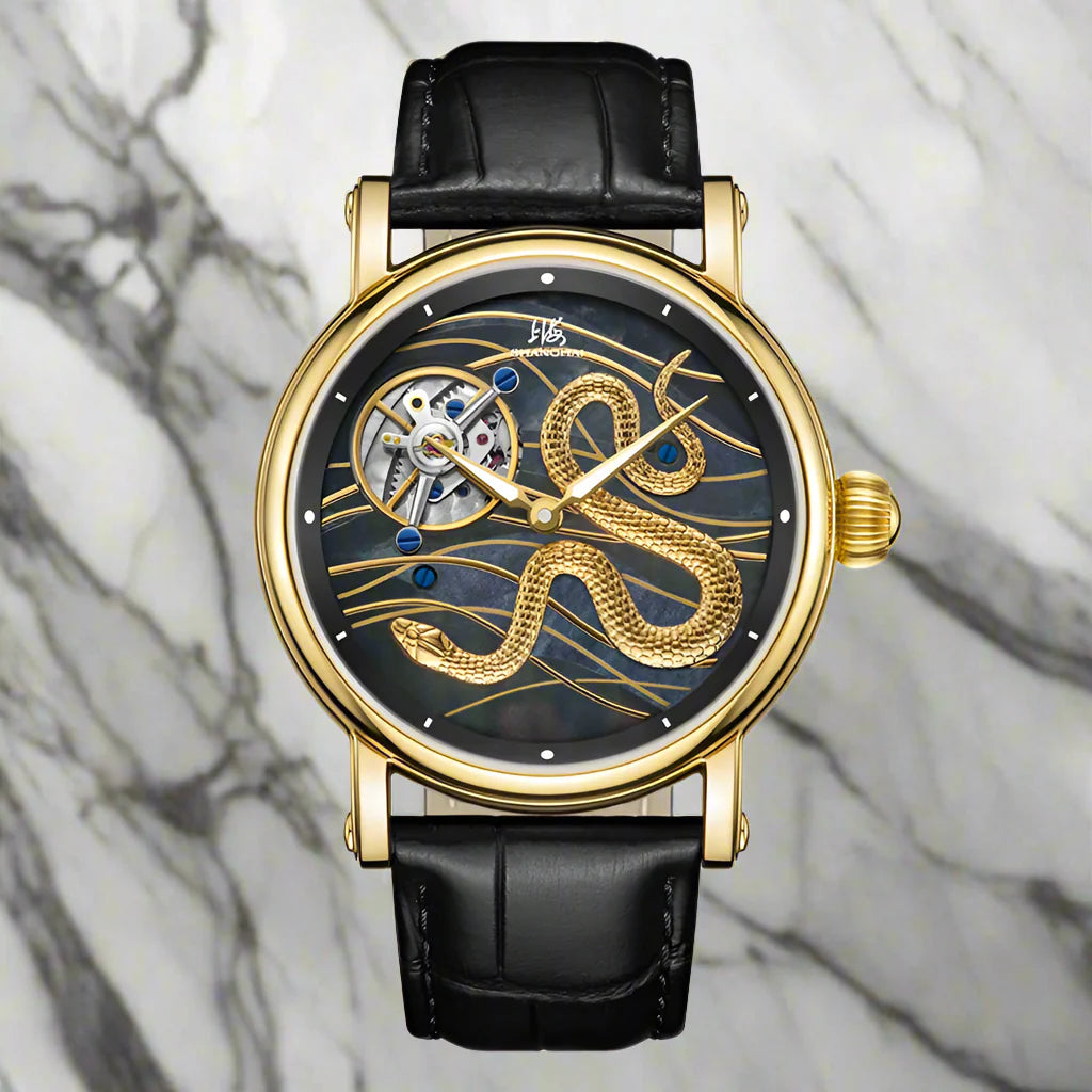 Shanghai Golden snake carrousel Tourbillon hand wound limited edition timepiece