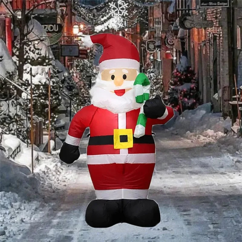 1pc Christmas Decoration Inflatable Toy Gift Snowman Penguin Built-in LED Lights Indoor Outdoor New Year Party DIY Garden Decor