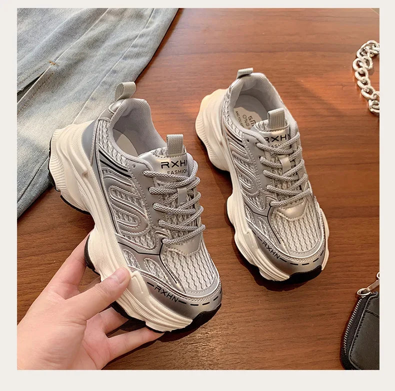 YBQJOO Sneaker Atmungsaktiv - Größe 36-41 Sohle Gummi