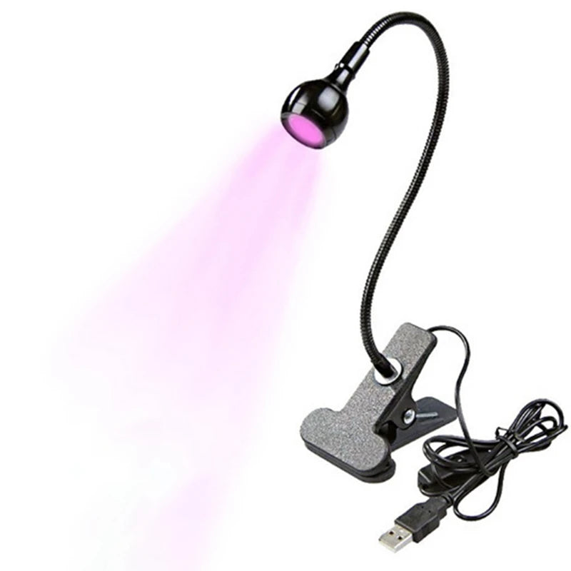 UV LED Nail Lamp - Mini LED Nail Lamp Gel X Lamp For Nails With Securing Clip Rotatable LED Light Easy Install Easy To Use