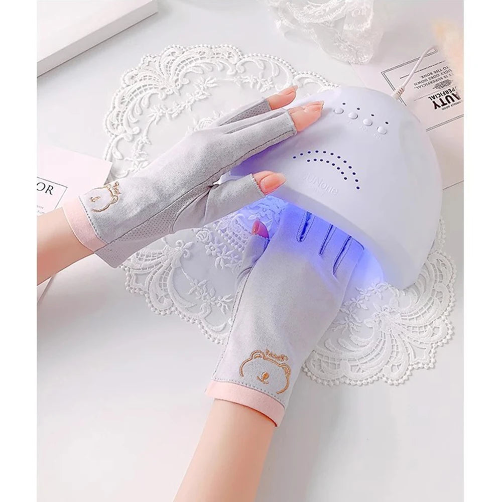 MingLee Cotton UV Schutzhandschuh - 1 Paar Fingerlos
