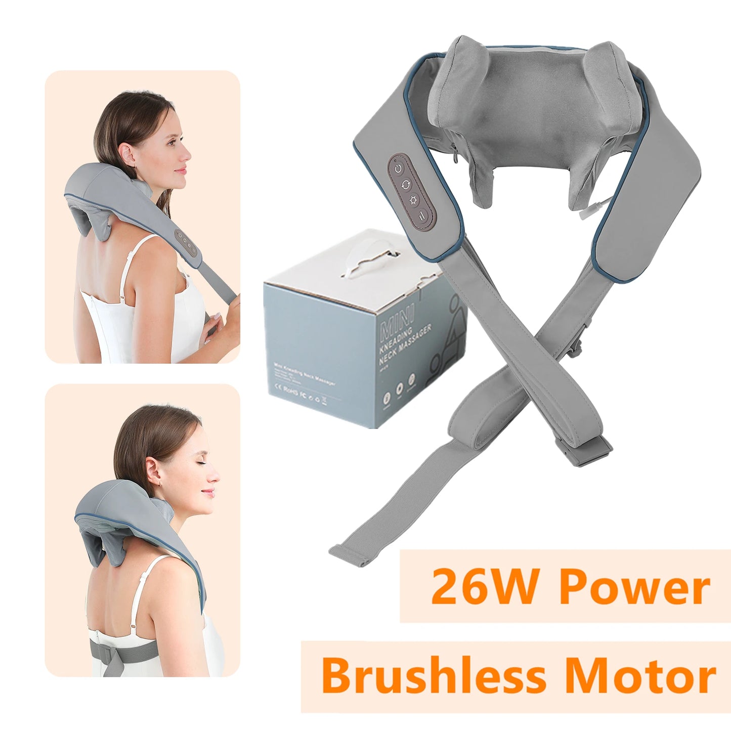 Foreverlily 26W Bürstenloser Motor Nackenmassage - 2000mAh Kompakt