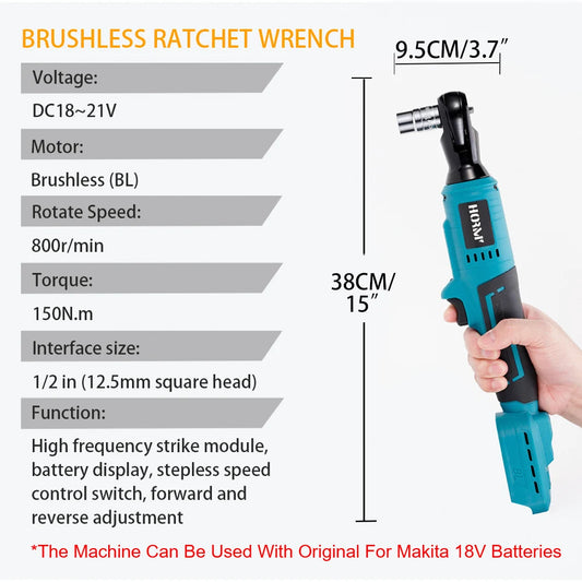 Choice 150N.M Akku Ratsche - 1/2 Zoll Kabellos Makita