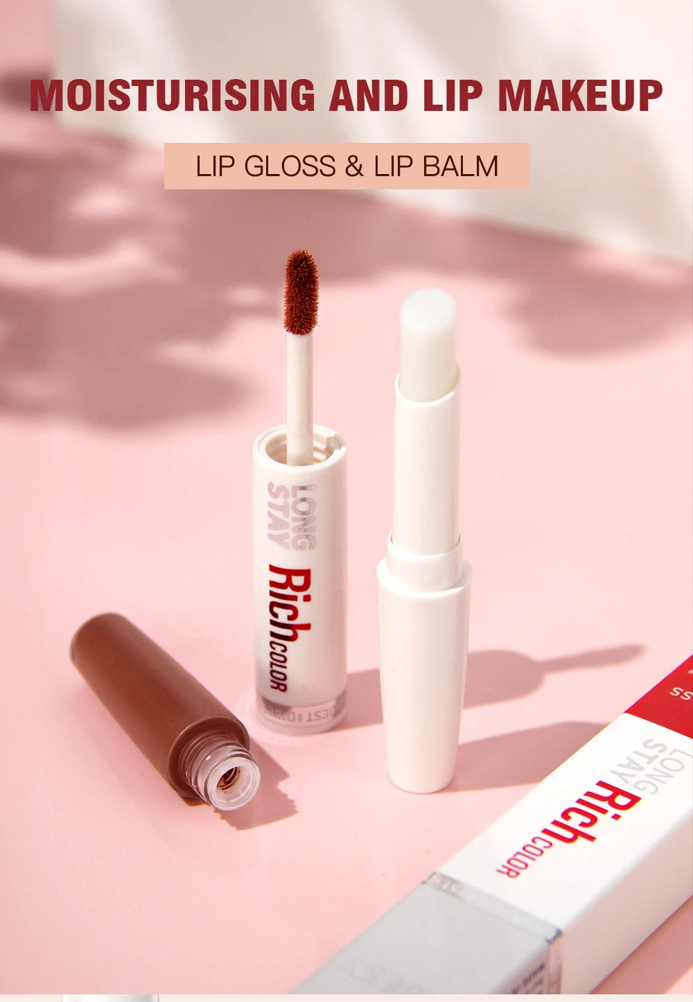 Double Head Matte Liquid Lipstick & Lip Plumper Oil Waterproof Long-Lasting Makeup Lip Balm Reduce Fine Lines Lipgloss Cosmetics