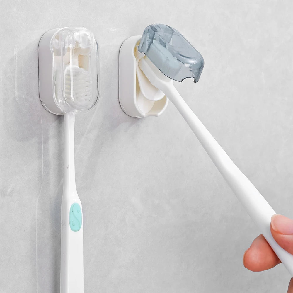 NONEM Zahnbürstenhalter Mit Abdeckung - Kapazität 1-5 Stück Größe 23,5x30,5 mm