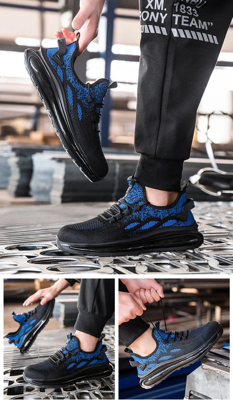 Non Slip Lightweight Breathable Sneakers for Women Steel Toe Indestructible Safety Shoes Anti-puncture Protection Safety Shoes