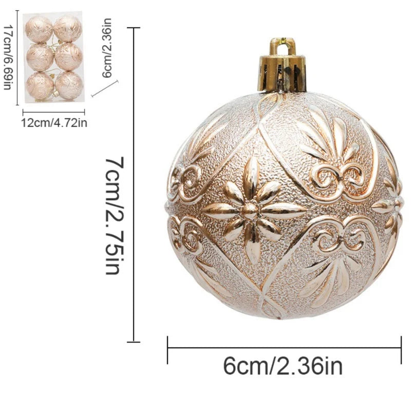Choice Christbaumkugeln Bruchsicher - Kunststoff 6 Stück 4 cm