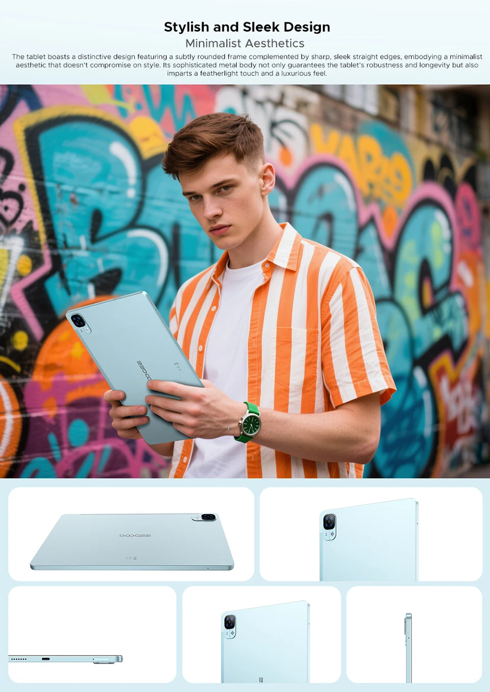 DOOGEE Tab E3 Ultradünn 7,5 Mm - 256 GB Speicher, 8800 mAh Akku, 11 Zoll Display