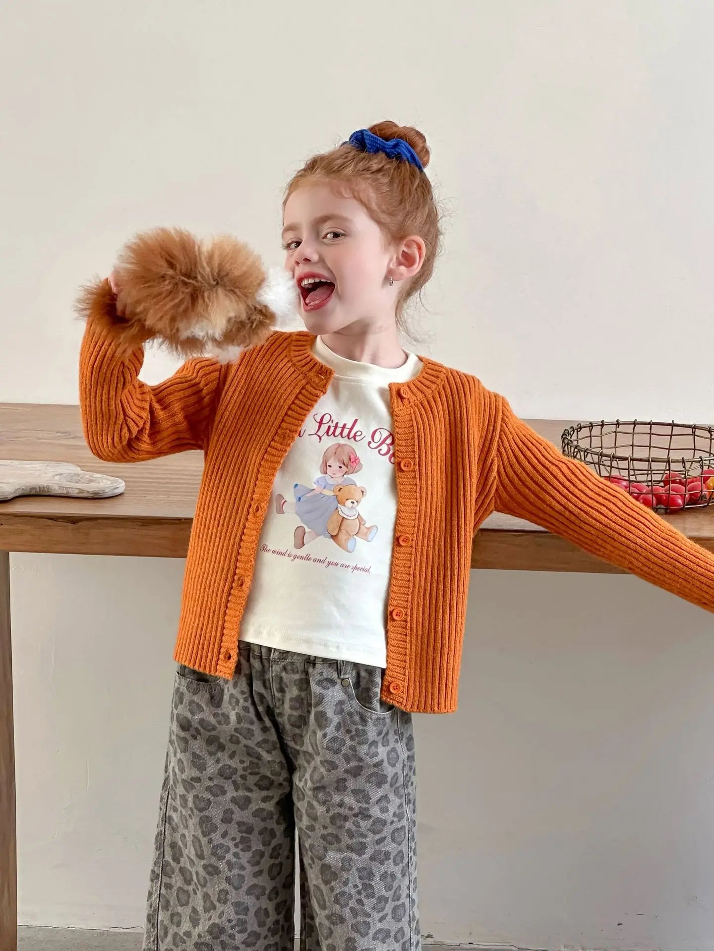 KoreanGirls Cardigan Stripe Design - Baumwollmischung Größe 3-6Y Reguläre Passform