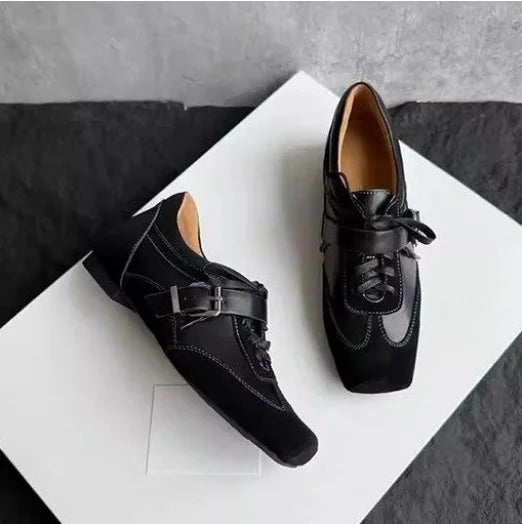 Flats Women's Sneakers Square Toe Casual Sports Shoes Brand Designer 2025 Fashion Loafers Summer Shoes New Zapatillas De Mujer