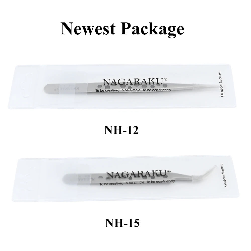 NAGARAKU Makeup Wimpern 2Stk Set N-01 N-02 Wimpern Pinzette NH-12 NH-15 Präzise Wimpern ST-12 ST-15 Pincet Edelstahl