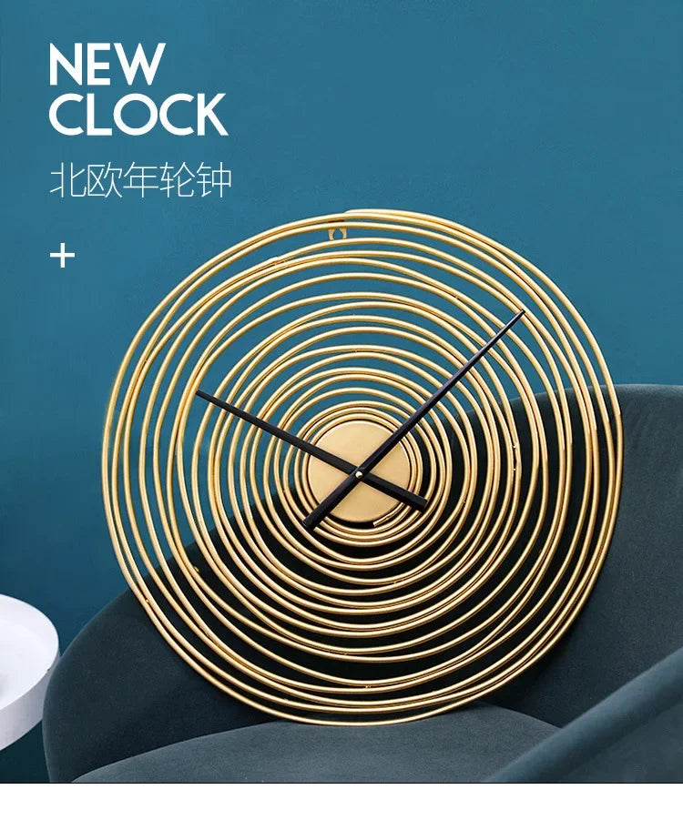 Fashion Creative Round Wall Clock Home Decoration for Bedroom Living Room Super Silent Design Metal Wall Hanging Clocks Watch