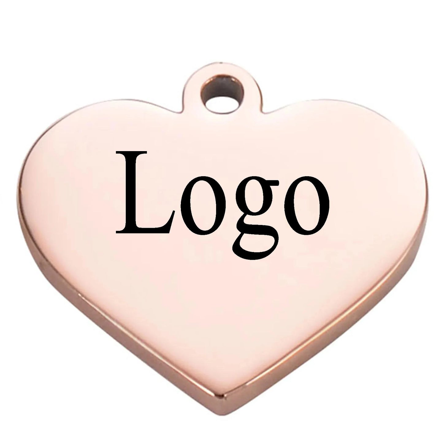 20Stk Gravur Logo Name Edelstahl: 15mm Herz Anhänger DIY Halskette Armband - Schmuck Herstellung Zubehör Trendy Style Dropshipping Großhandel