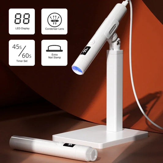Mini Portable UV LED Nail Lamp for Gel Nails, Rechargeable Nail Curing Light