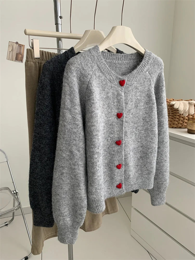 MOOIRUE APPAREL Wollcardigan Schulter-Schnalle - Größe Regular, Slim Fit, Material Polyester Wolle Spandex Nylon