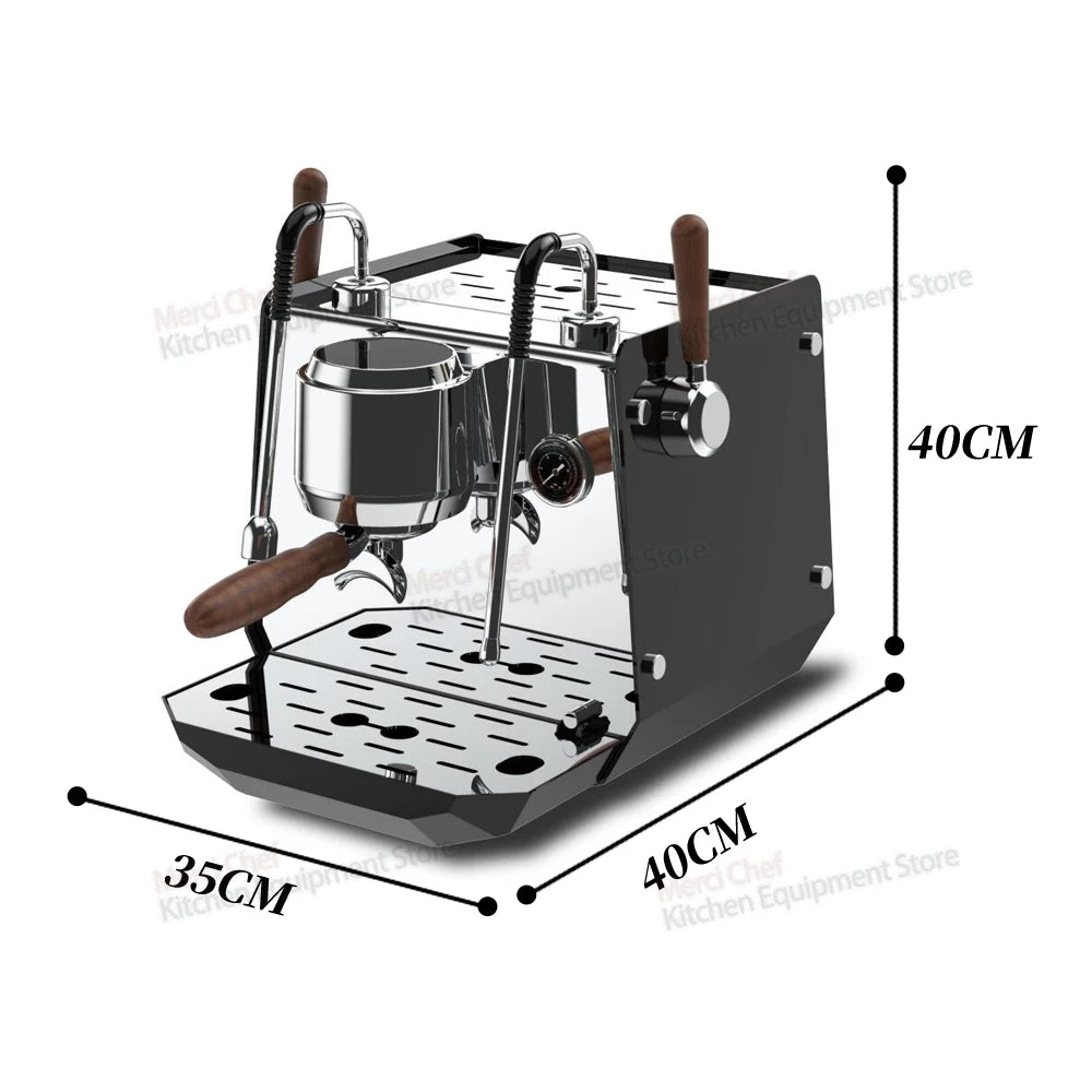 Home/Commerical Espresso Coffee Machine 0.5L+ 1L Boliers PID Temperture Control Connect External Water Source LED Screen 2400W