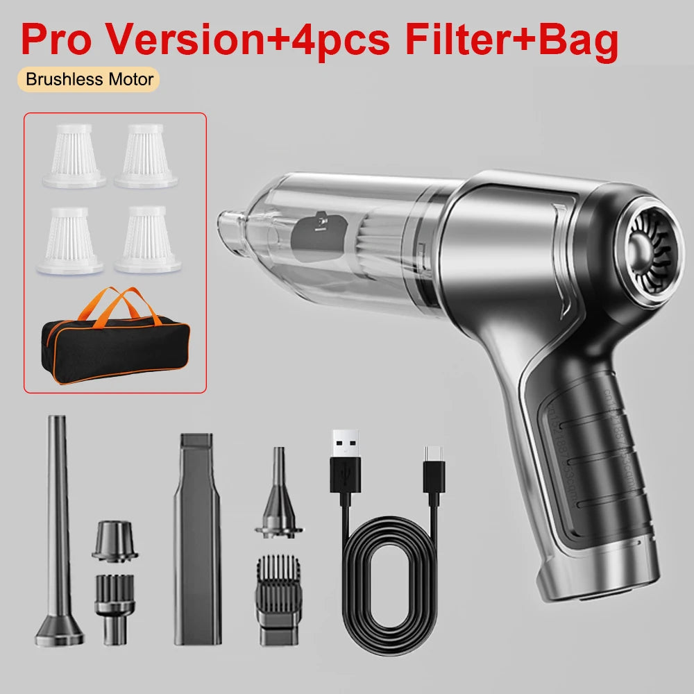 Portable Car Vacuum Cleaner 95000PA Wireless Handheld Vacuum Cleaner Powerful Mini Home Car Cordless Vacuum Cleaner Blower