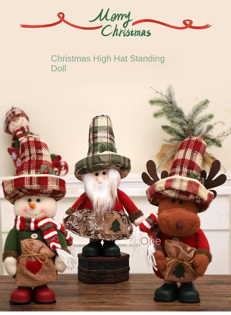 FestArt Dekofiguren Leinen Hochhut - Kapazität 2 Figuren, Größe 18 cm