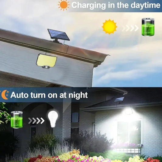 Arbrac Solar Wandlampe IP65 Wasserdicht - 1500 mAh, 350 lm, Kompakt