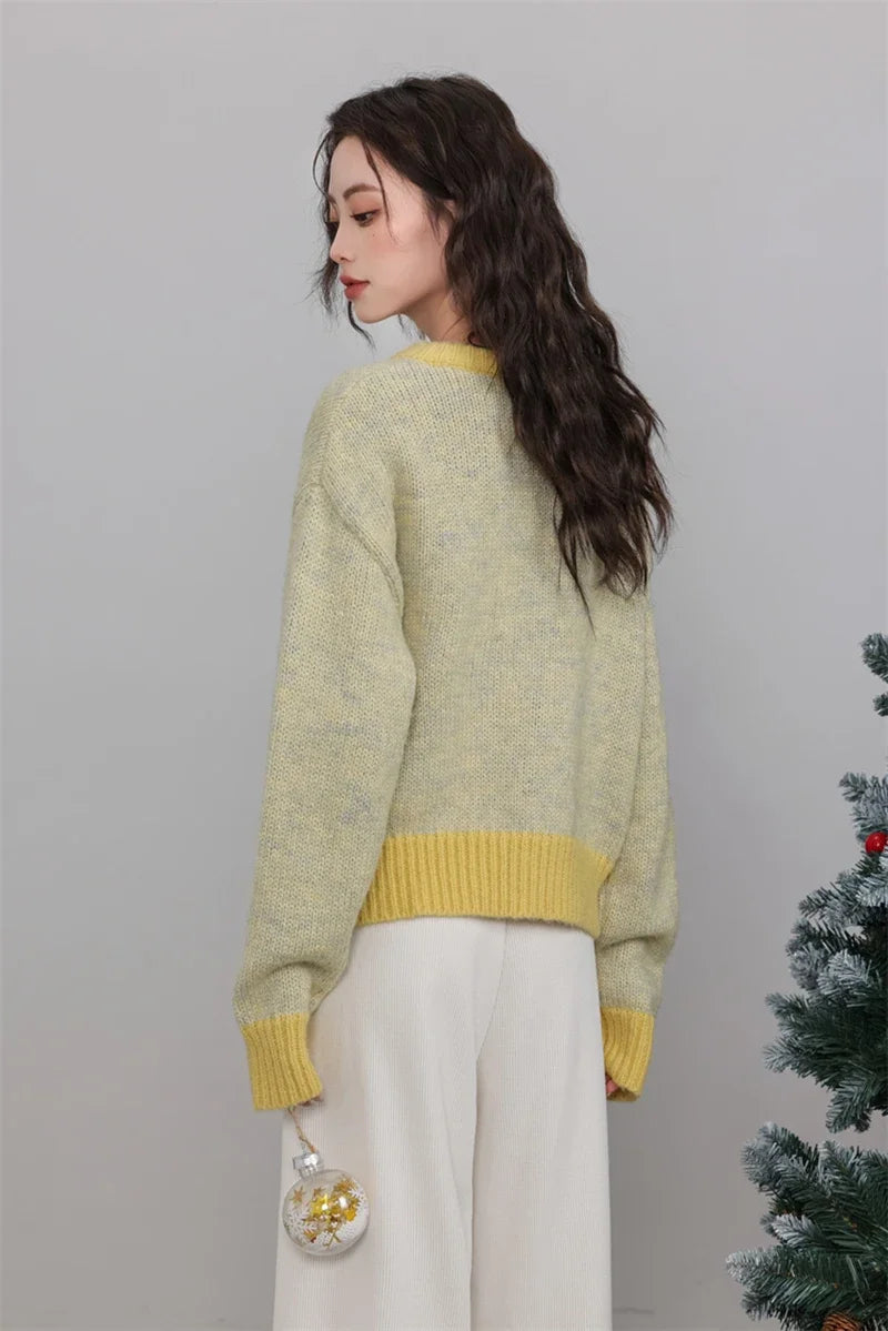 tumao Classic Lose Strickjacke - Damen One Size, Langarm