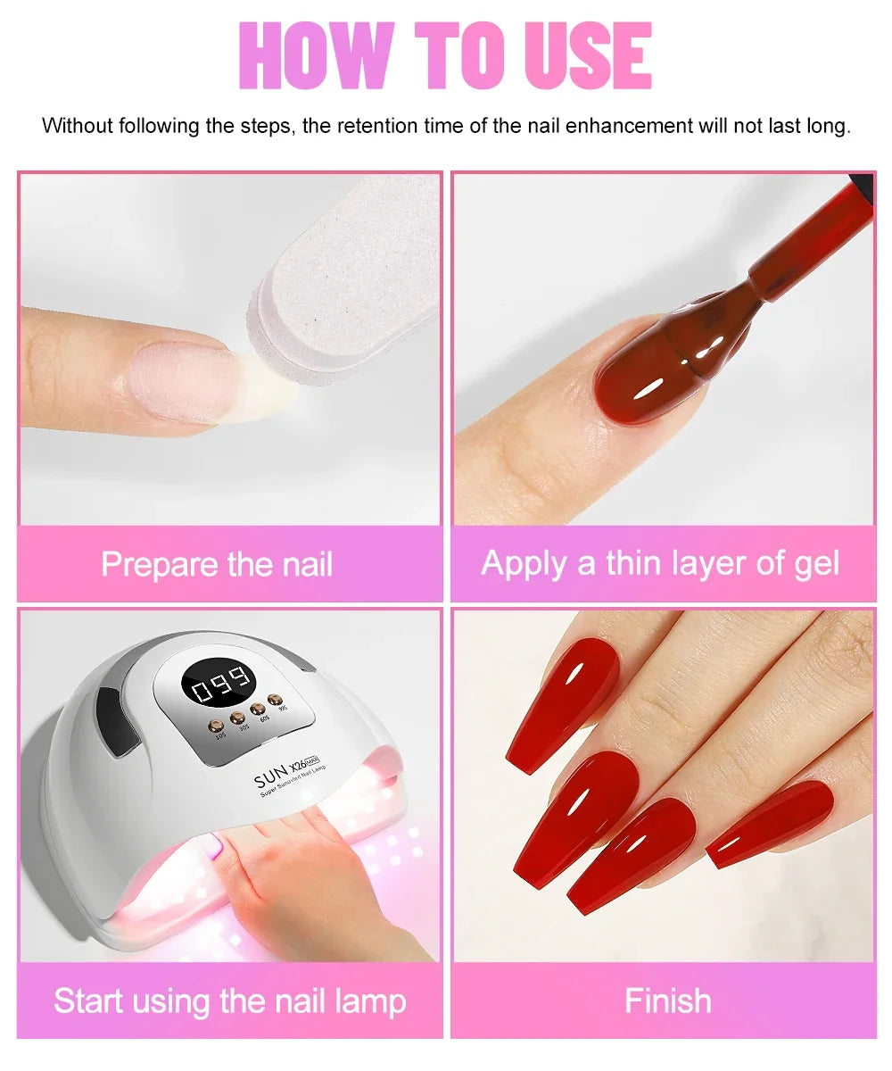 Sun X26 MAX Nail Art UV LED Lamp For Nails Manicure 81LEDS Professional Gel Polish Drying Lamps With Timer Auto Sensor