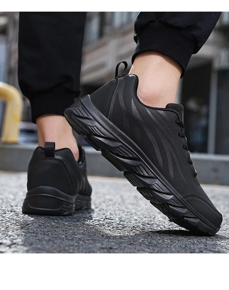Sneakers Men Summer Trendy Light Weight Fashion Sport Footwear Boys Winter Running Mens Casual Shoes Walking Shoes All Black