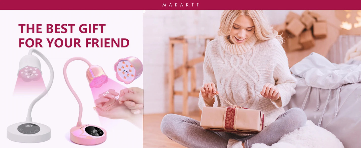 Makartt UV LED Nail Lamp Rechargeable Mini UV Light for Gel Nails Polish Fast Curing Goosenecks UV Lamp 10W Equitment Manicure