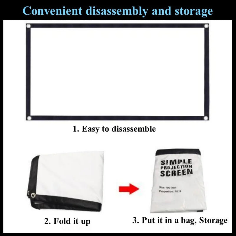 Projektionsleinwand 2025: 16:9 Portable HD-Screen - Cinema Travel Collection