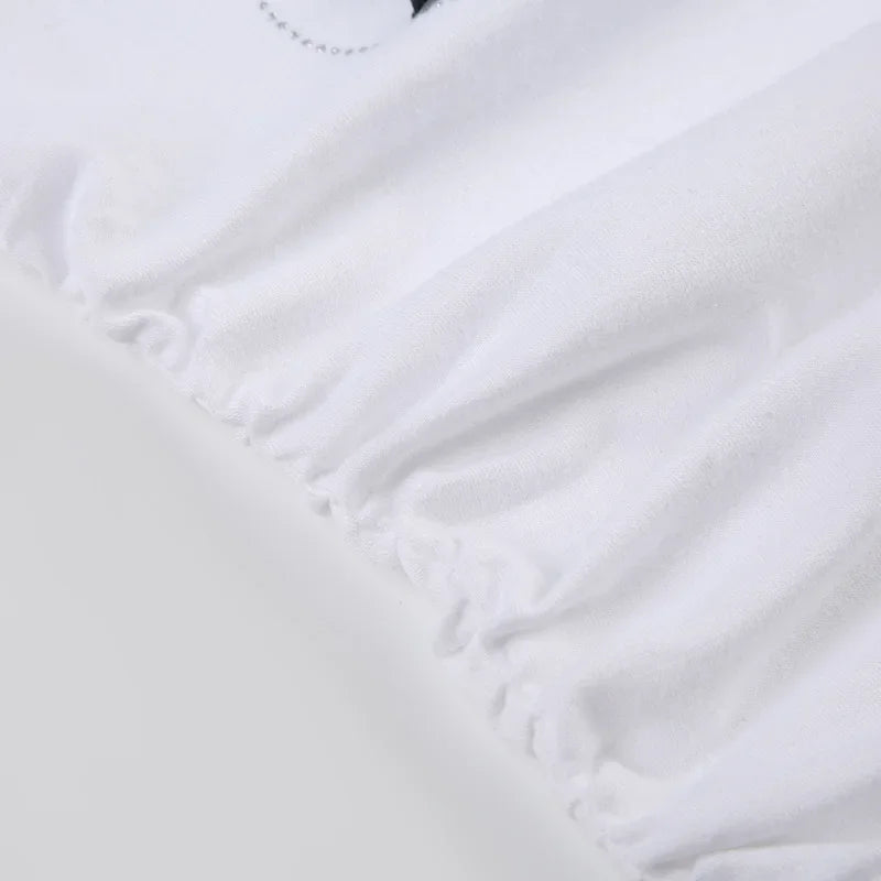 Tees T Shirt Clothes For Women Clothing Japanese 2000s style Y2K T-Shirts Friends Crop Tops Cutecore Women Blusas Ropa Camisetas