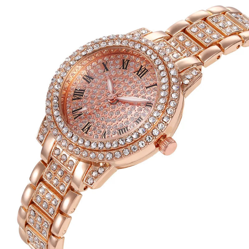 Luxus-Diamant-Stahl-Watches-Bracelet-Ladies-Quartz-Watch-Rose-Gold-Womens-Wristwatch-Shiny-Crystal-Reloj-Mujer