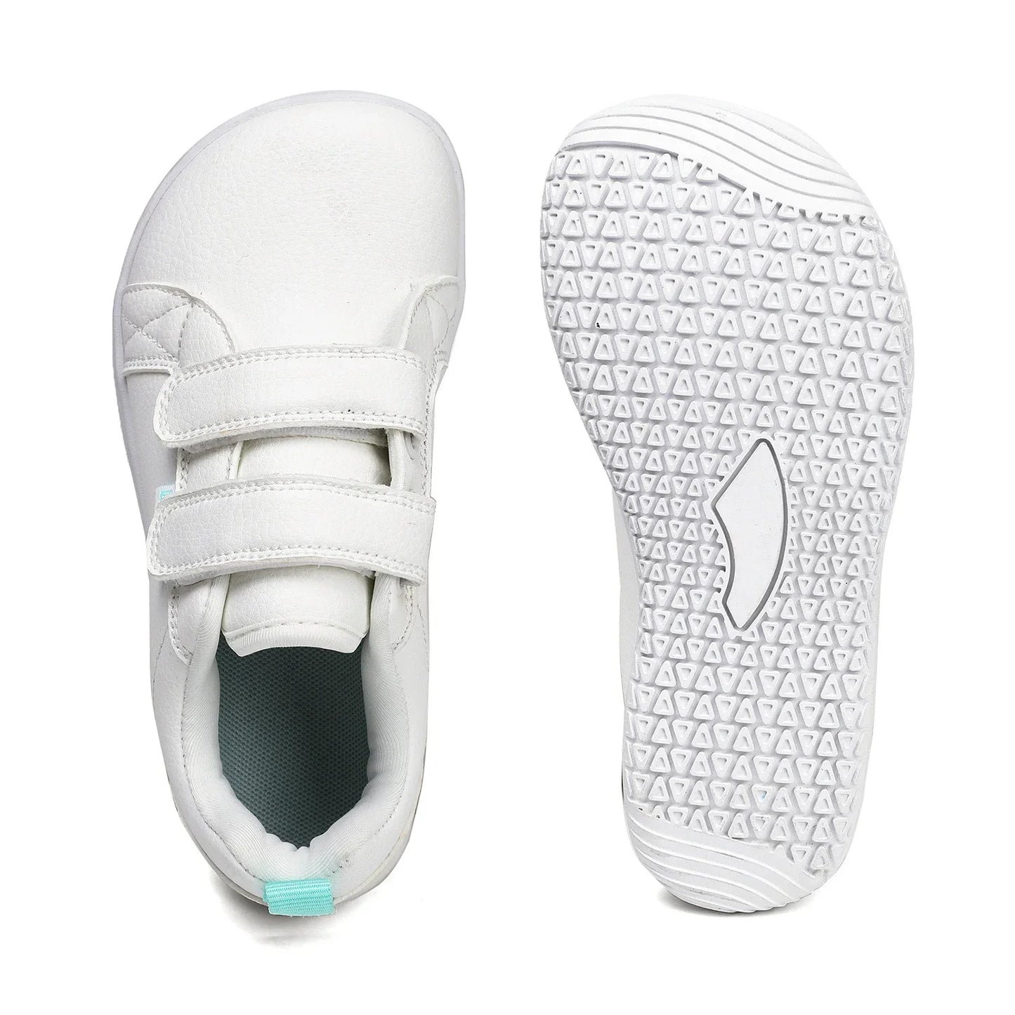 Jungen Mädchen Barfuß Schuhe - Kinder Weite Zehen Minimalistische Mode Sneaker - Leichtgewicht Klettverschluss Kunstleder Walking Flats