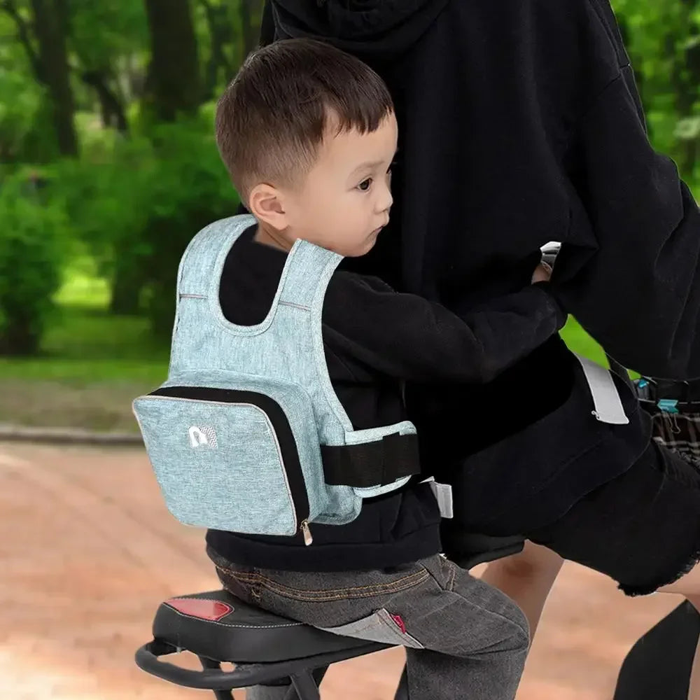 Kinder-Sicherheitsgurt 2025: Adjustable Motorcycle Children Security Strap Universal bicycle Kids tandem Safety Seat Belt Harness Toddler 2-12 Years Child Collection