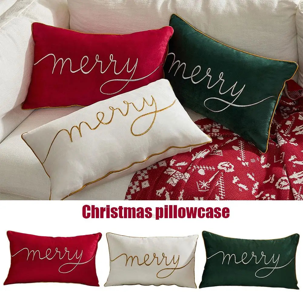 30x50cm Christmas Pillowcase Home Textile Throw Pillow Cover Cushion Case Pillowslip Xmas Home Decor Soft Rectangle Pillow Cover