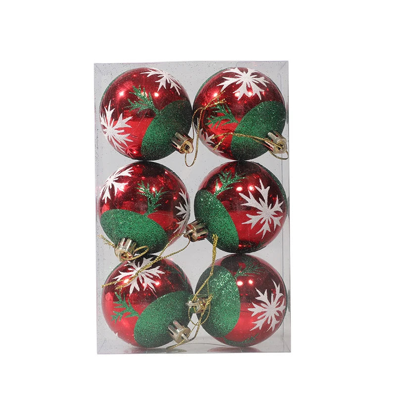 Choice Weihnachtskugel Glitzernd - Inhalt 6er Pack, Ø 6 cm Glas