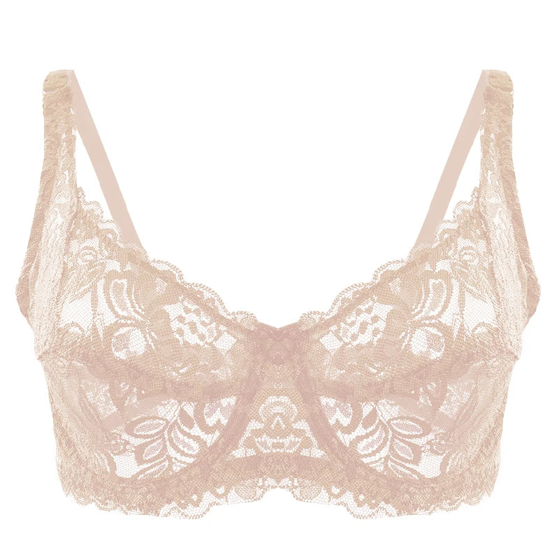 ZENGTOU Damen BH 2025 - Spitzen Push-Up BH Plus Size mit Stickerei & Bügel
