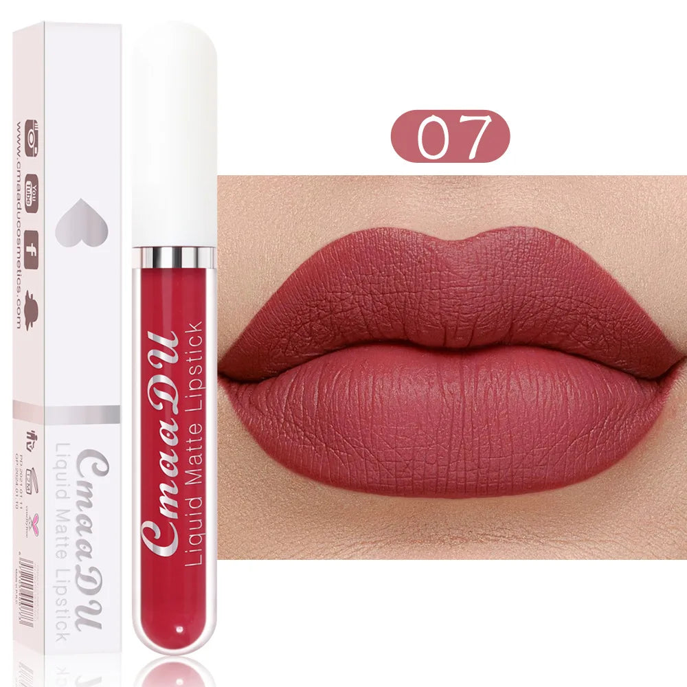 Liquid Matte Lippenstift 2025 - Wasserfest Langanhaltend Make-up Frauen - Kosmetik Koreanisch Makeup Beauty Lip Gloss Tint Fleck