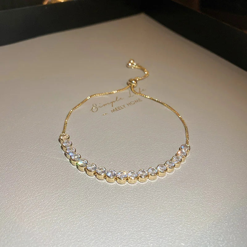 Wellen Geometrie Verstellbar Armband Bangle Luxus Mode Strass Kristall Armbänder Frauen Hochzeit Handgelenkband Schmuck