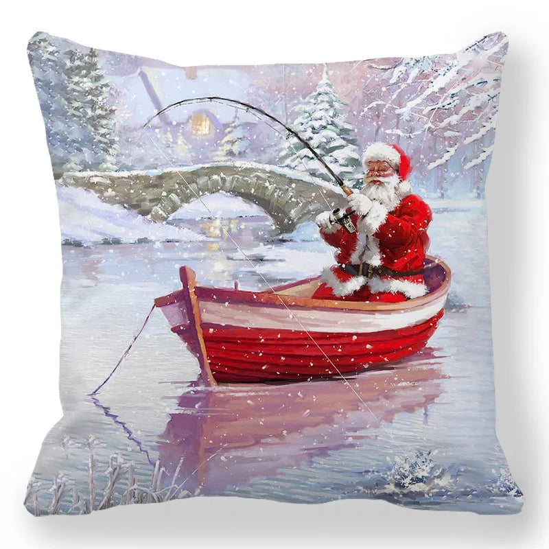 2025 New Year Christmas pillow case 30*50cm,40*40cm,45x45cm, cushion cover home Christmas decoration pillow case